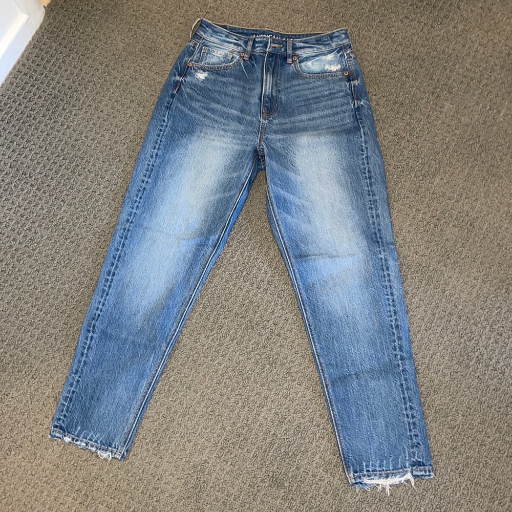 JEANS (blue)(distress)(high waisted)